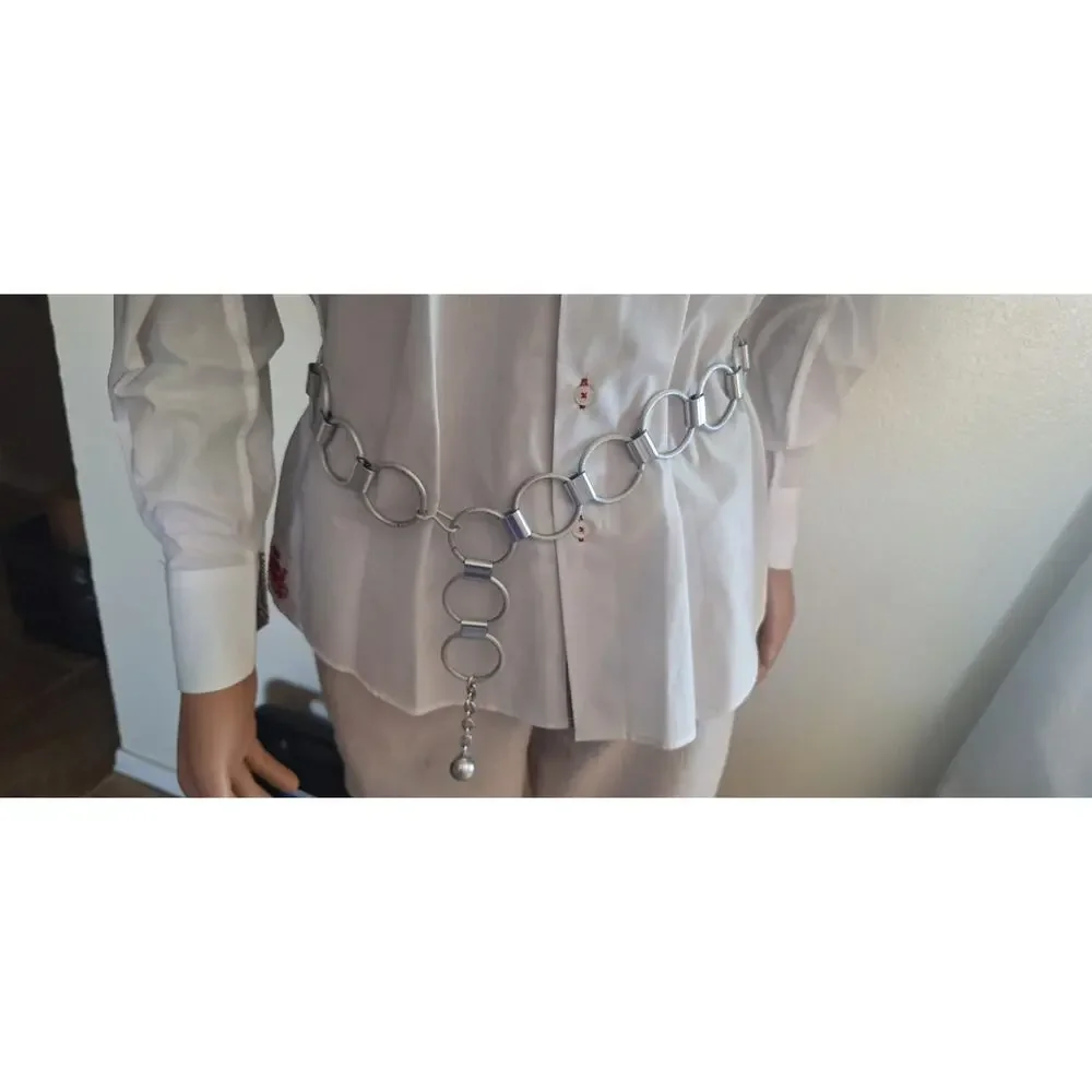 Steve Madden Circle-Link Chain Belt- size M/L 32